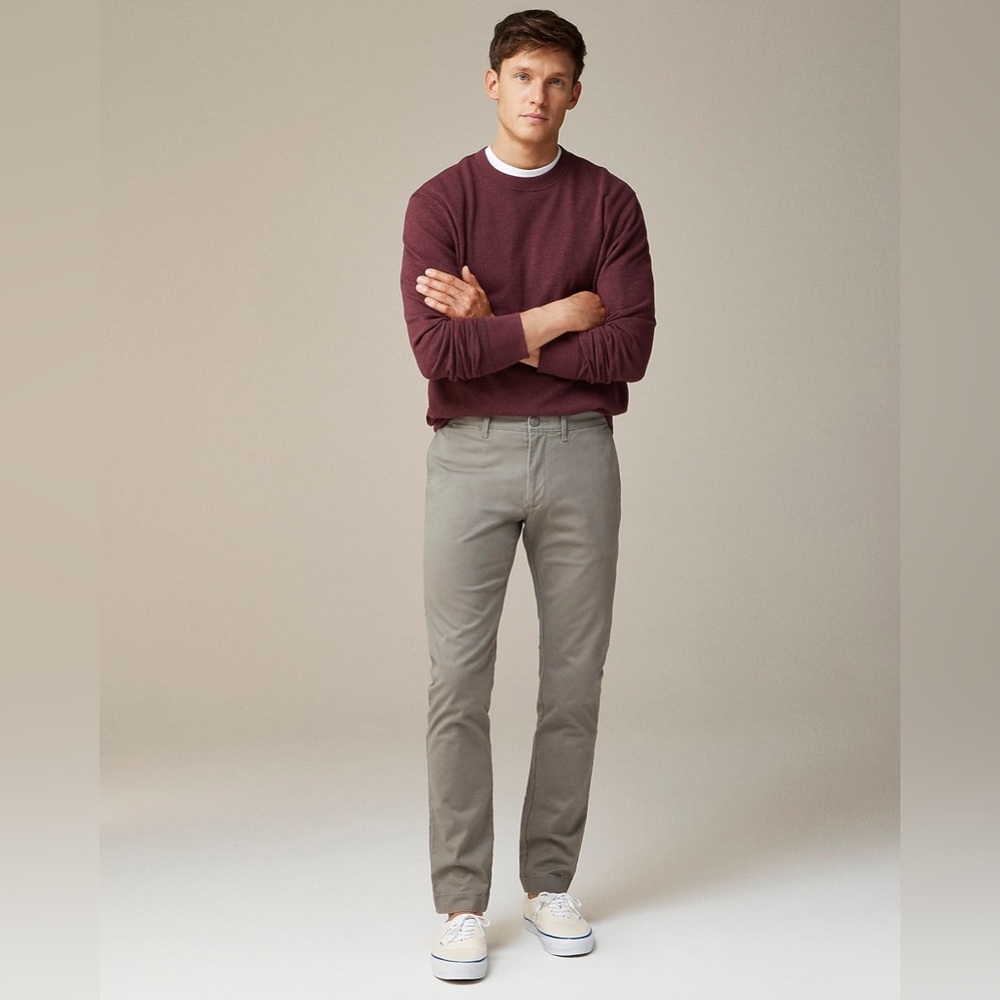 J. crew men’s 484 grey Slim-fit stretch chino pant size 30X30